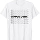 Pan Am Text Logo Cascade T-Shirt - T-Shirt | White