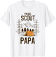 Proud Scout Papa Camping Scout Leader Adventure Travel T-Shirt - T-Shirt | White