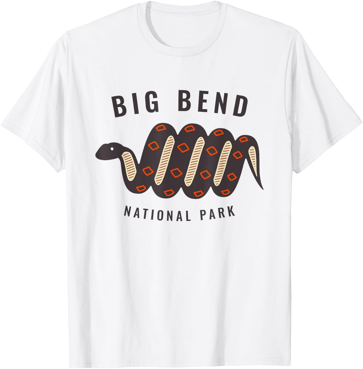 Big Bend National Park Texas Souvenir Rattlesnake Retro T-Shirt - T-Shirt | White