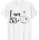 I Am 53 Plus 1 Middle Finger Funny 54th Birthday Women T-Shirt - T-Shirt | White