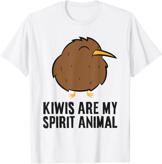 Kiwis Are My Spirit Animal Funny Kiwi T-Shirt - T-Shirt | White