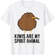 Kiwis Are My Spirit Animal Funny Kiwi T-Shirt - T-Shirt | White