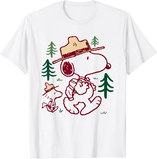 Peanuts Snoopy Woodstock T-Shirt - T-Shirt | White