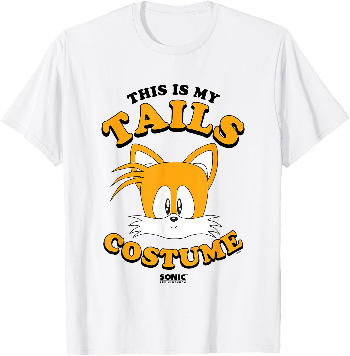 Sonic The Hedgehog Halloween This Is My Tails Retro Costume T-Shirt - T-Shirt | White