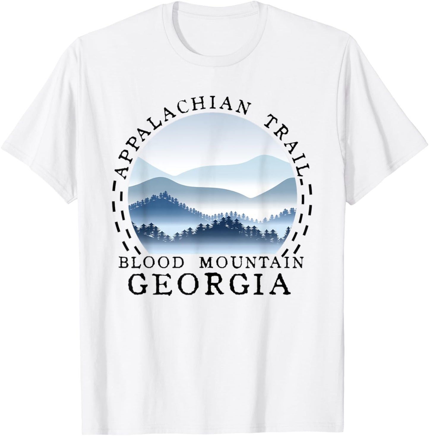 Appalachian Trail Hikers Hiking at Blood Mountain Georgia T-Shirt - T-Shirt | White