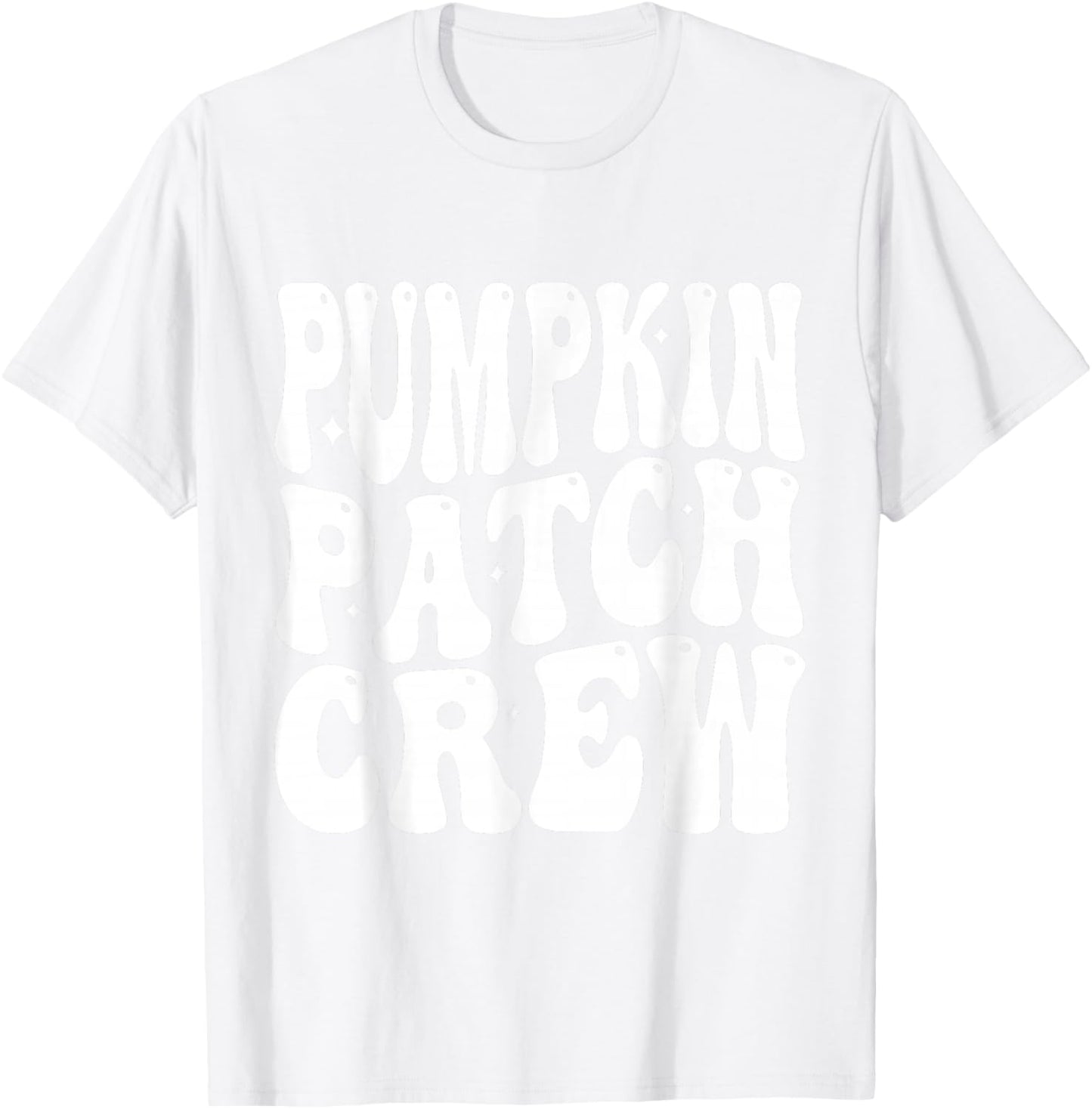 Pumpkin Patch Crew Matching Family Halloween Groovy T-Shirt - T-Shirt | White