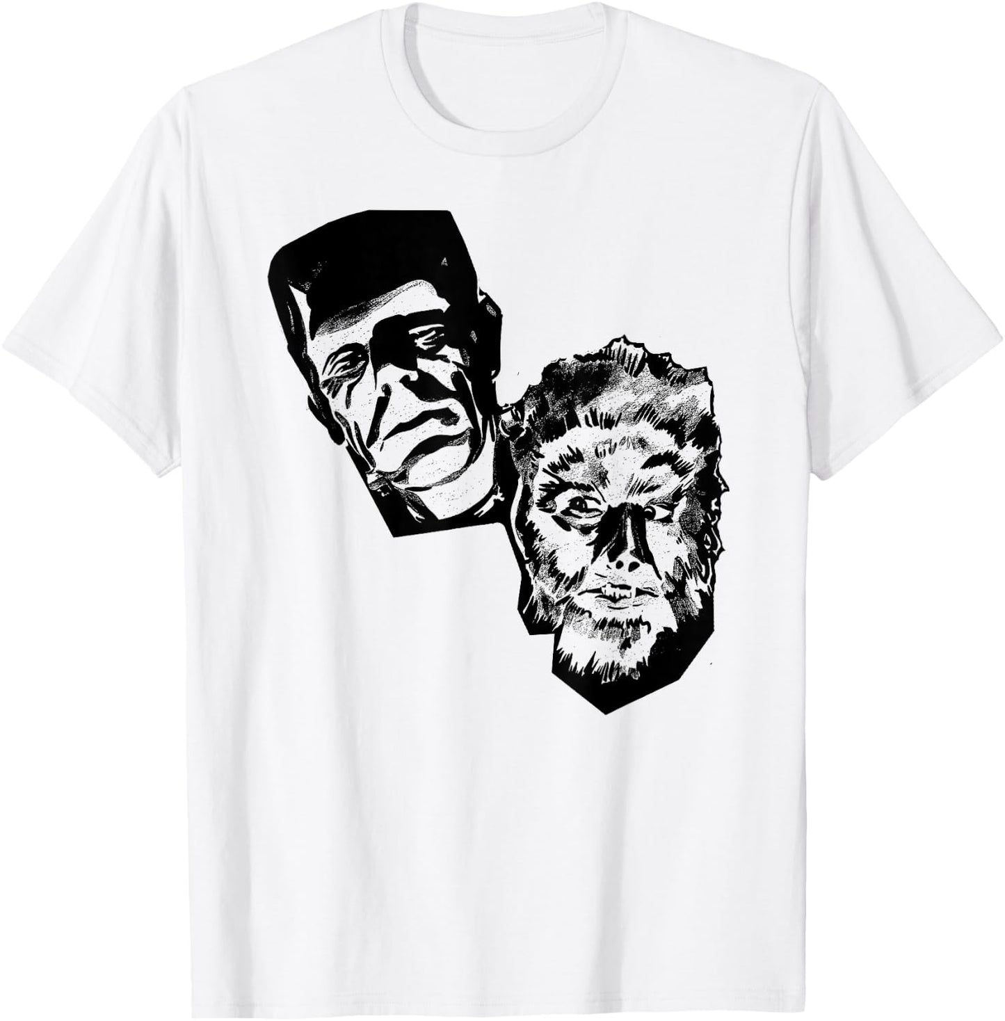 Classic Halloween Monster Poster Horror Movie Werewolf T-Shirt - T-Shirt | White