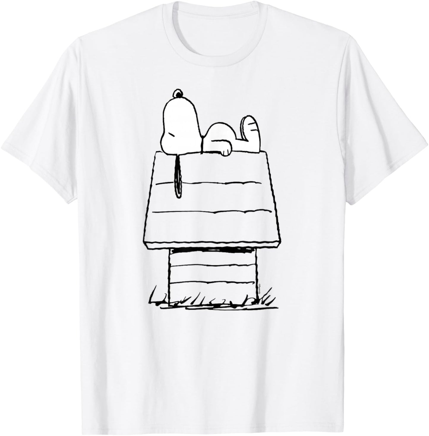 Peanuts - Snoopy On Dog House T-Shirt - T-Shirt | White