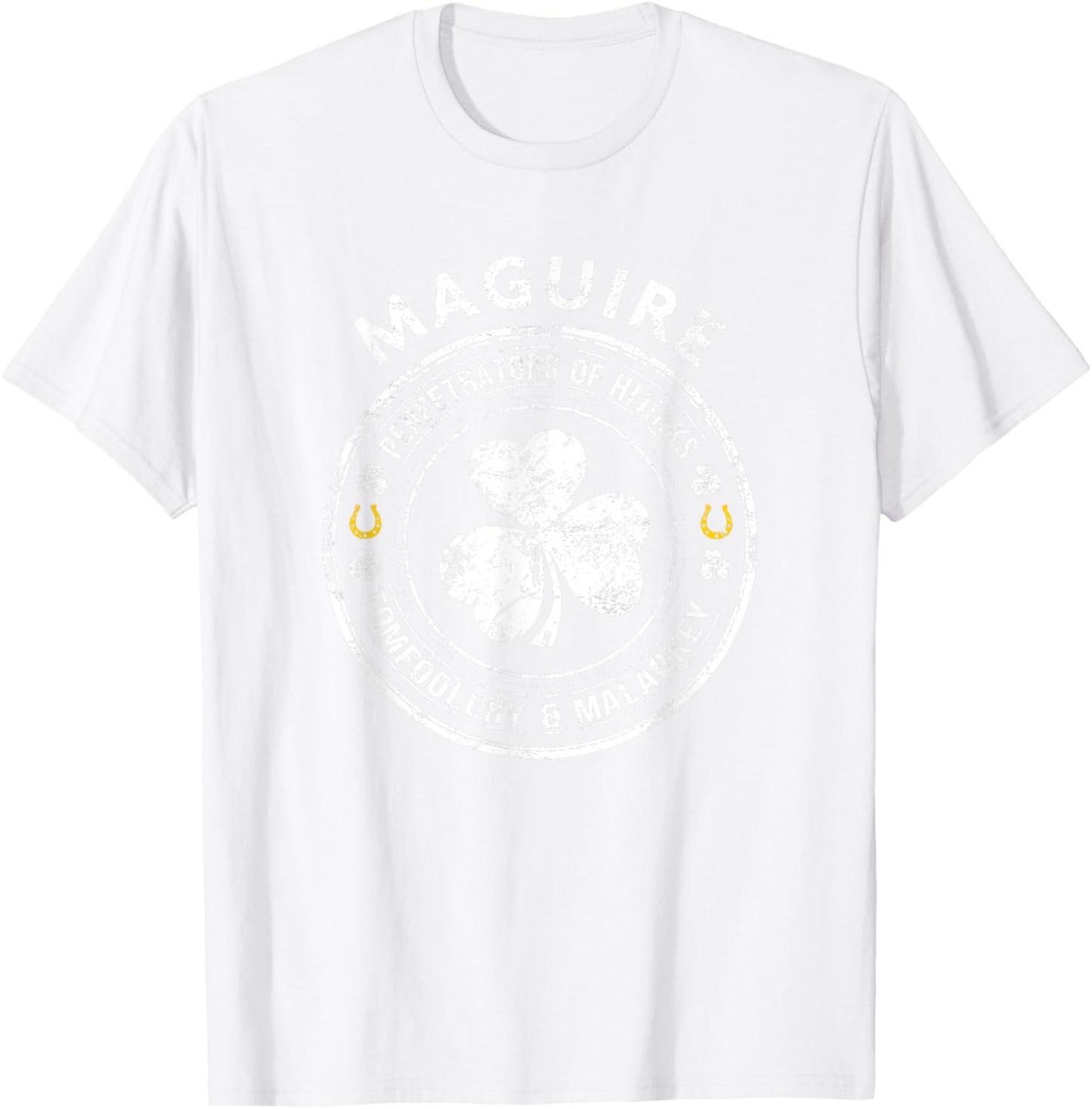 Maguire Irish Family Name T-Shirt - T-Shirt | White