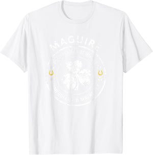 Maguire Irish Family Name T-Shirt - T-Shirt | White