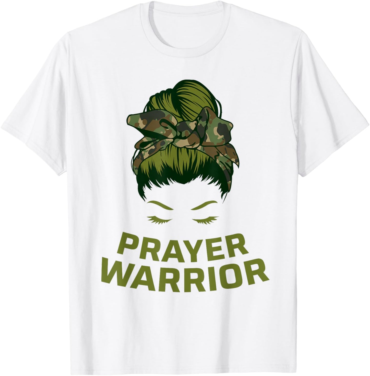 Prayer Warrior Women Faith God Jesus Christian T-Shirt - T-Shirt | White
