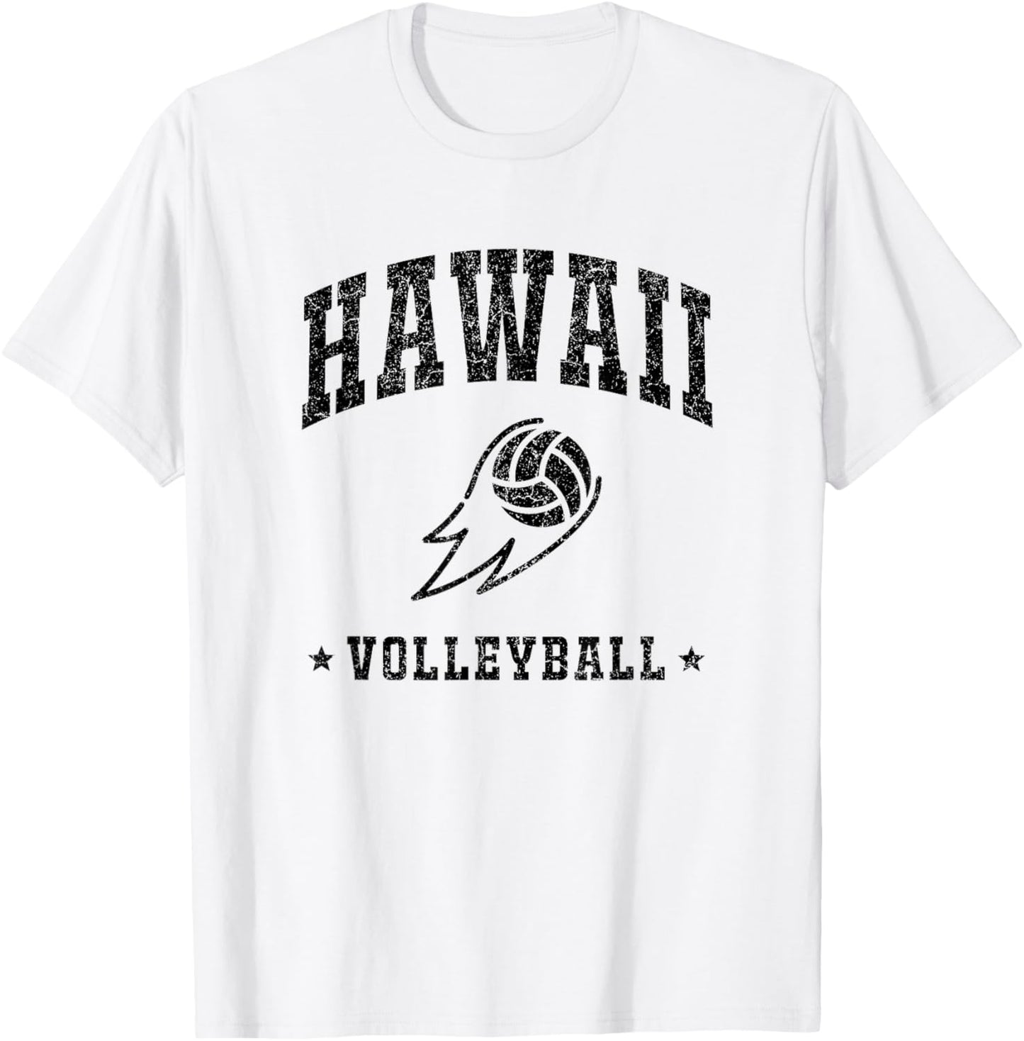 Hawaii Volleyball Vintage Gameday Retro Volleyball Lover T-Shirt - T-Shirt | White