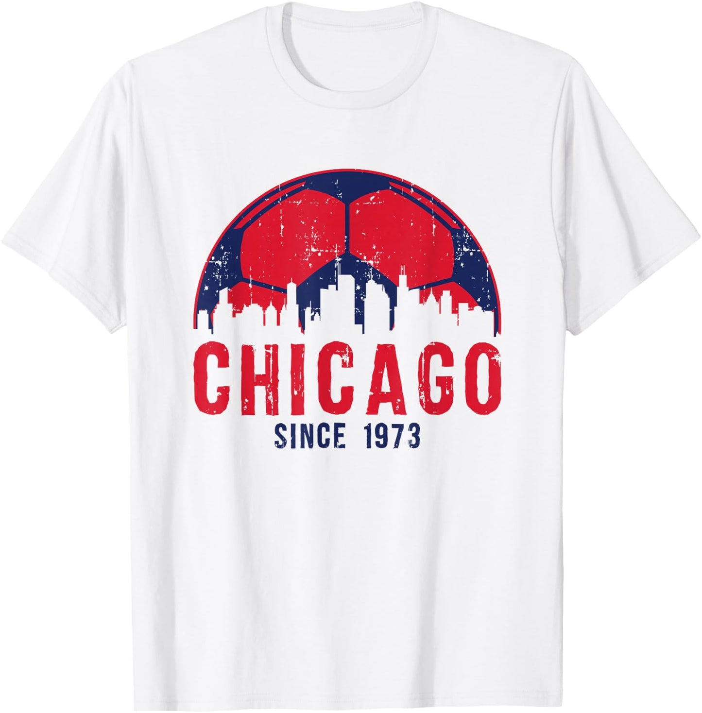 Chicago Skyline Soccer FC Futbol Illinois T-Shirt - T-Shirt | White