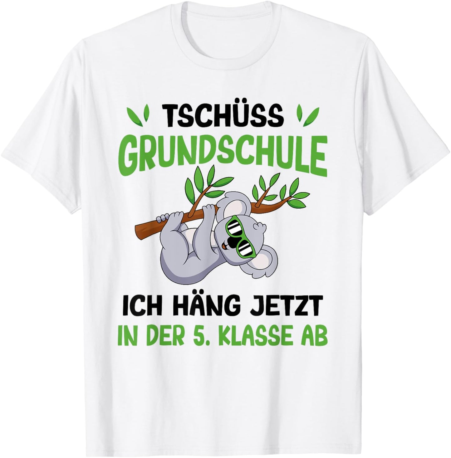 Schulkind Koala Tschüss Grundschule häng in der 5. Klasse T-Shirt - T-Shirt | White