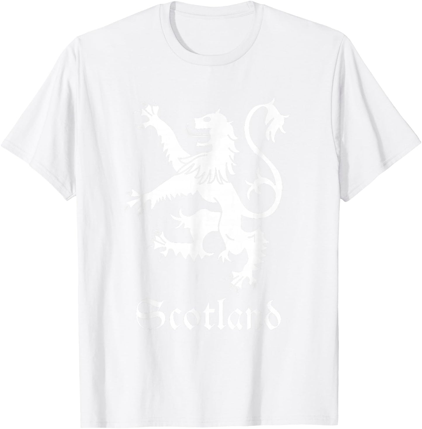 Scottish Lion Rampant Scotland Coat Arms Gift Crest T-Shirt - T-Shirt | White