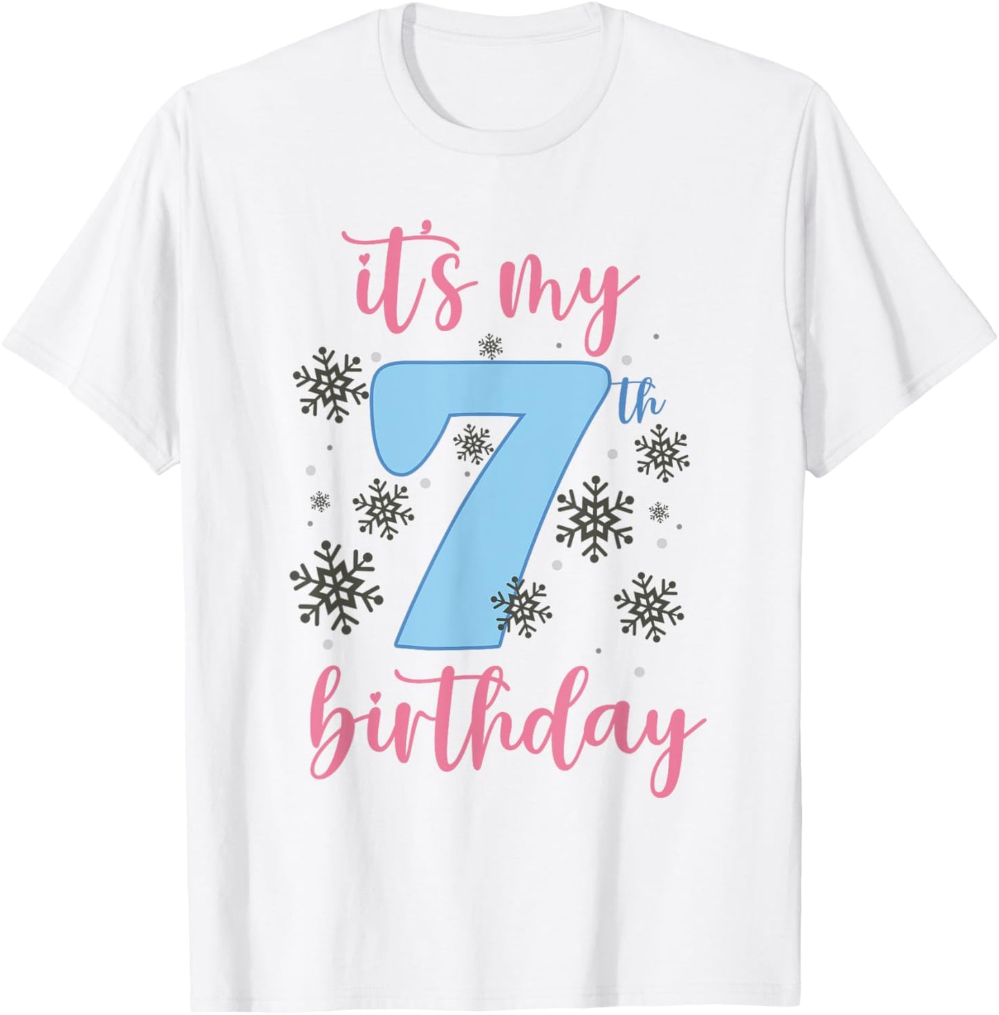 It's My 7th Birthday Snowflake Outfits For Toddler Girls T-Shirt - T-Shirt | White