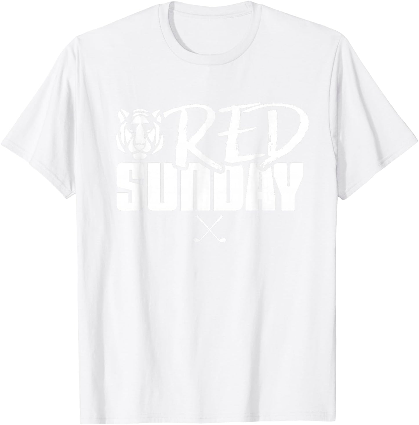 Tiger Red Sunday Golf T-Shirt - T-Shirt | White