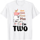 Oink Baa Moo Im 2 Birthday Two Year Old Farm Theme 2nd Bday T-Shirt - T-Shirt | White