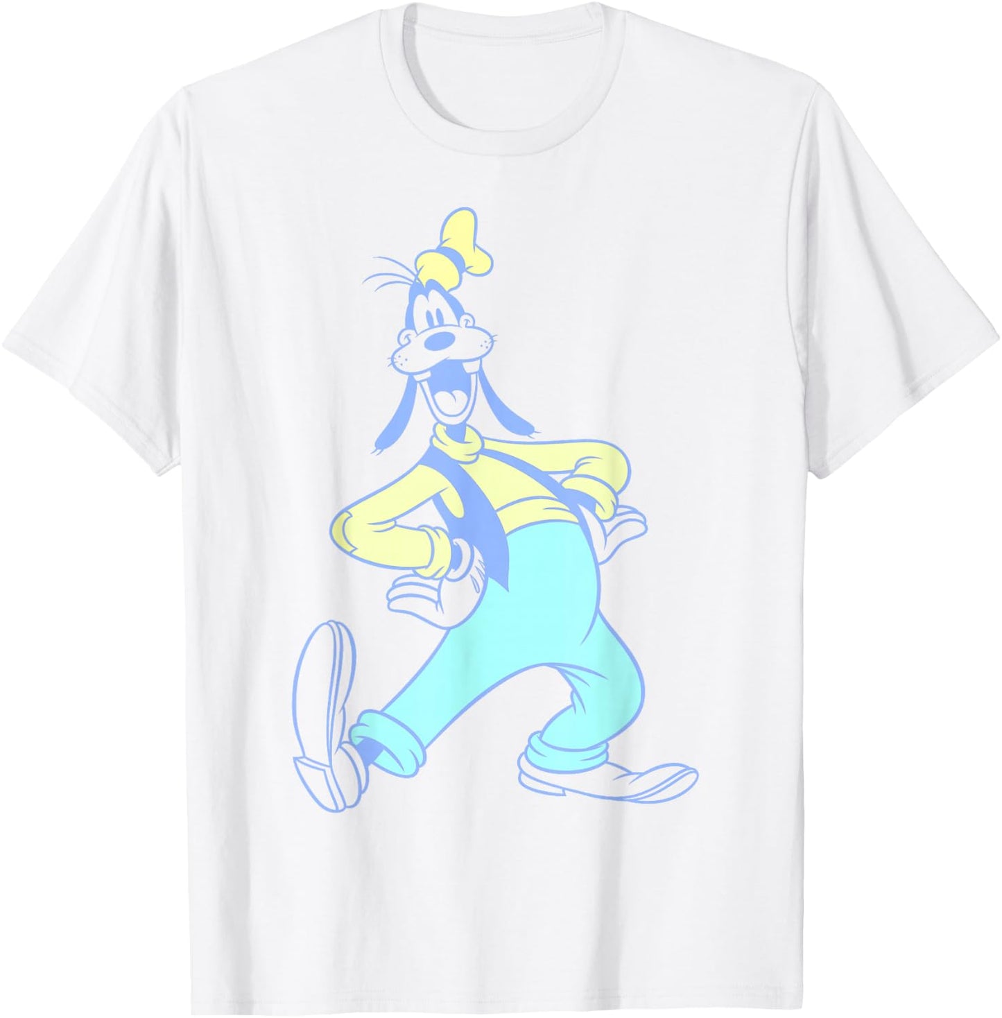 Disney Mickey And Friends Goofy Neon Portrait T-Shirt - T-Shirt | White