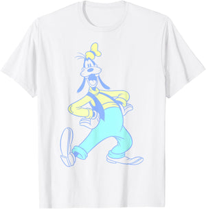 Disney Mickey And Friends Goofy Neon Portrait T-Shirt - T-Shirt | White