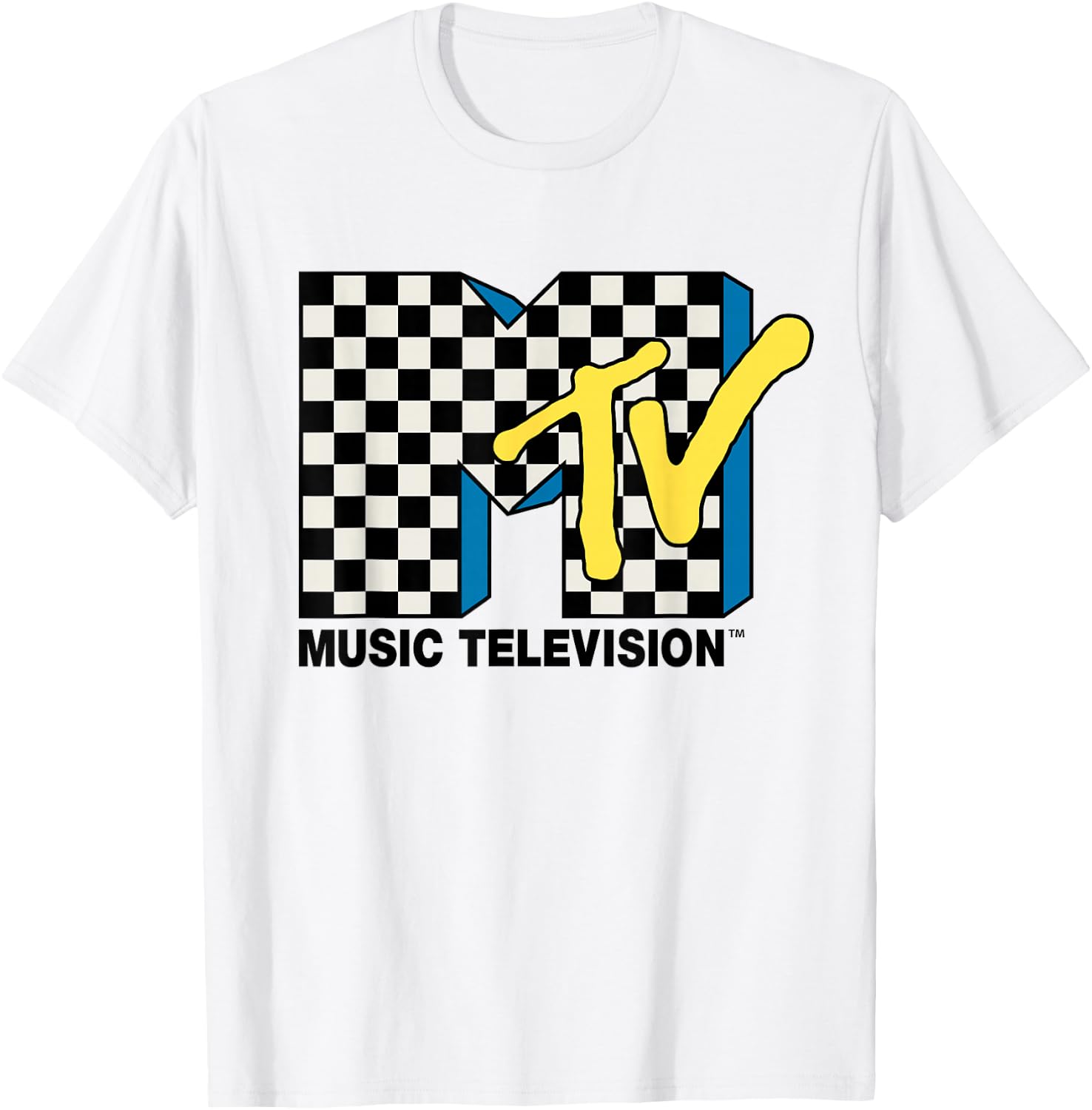 MTV Checker Logo T-Shirt - T-Shirt | White