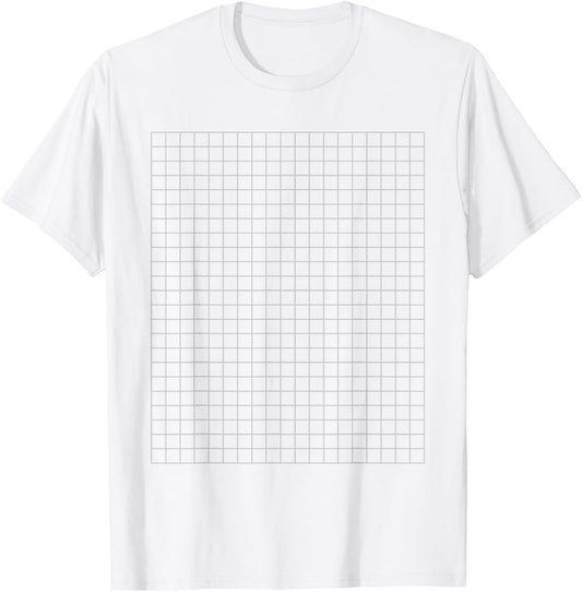 Graph Paper Engineering Student Easy Halloween Costume T-Shirt - T-Shirt | White