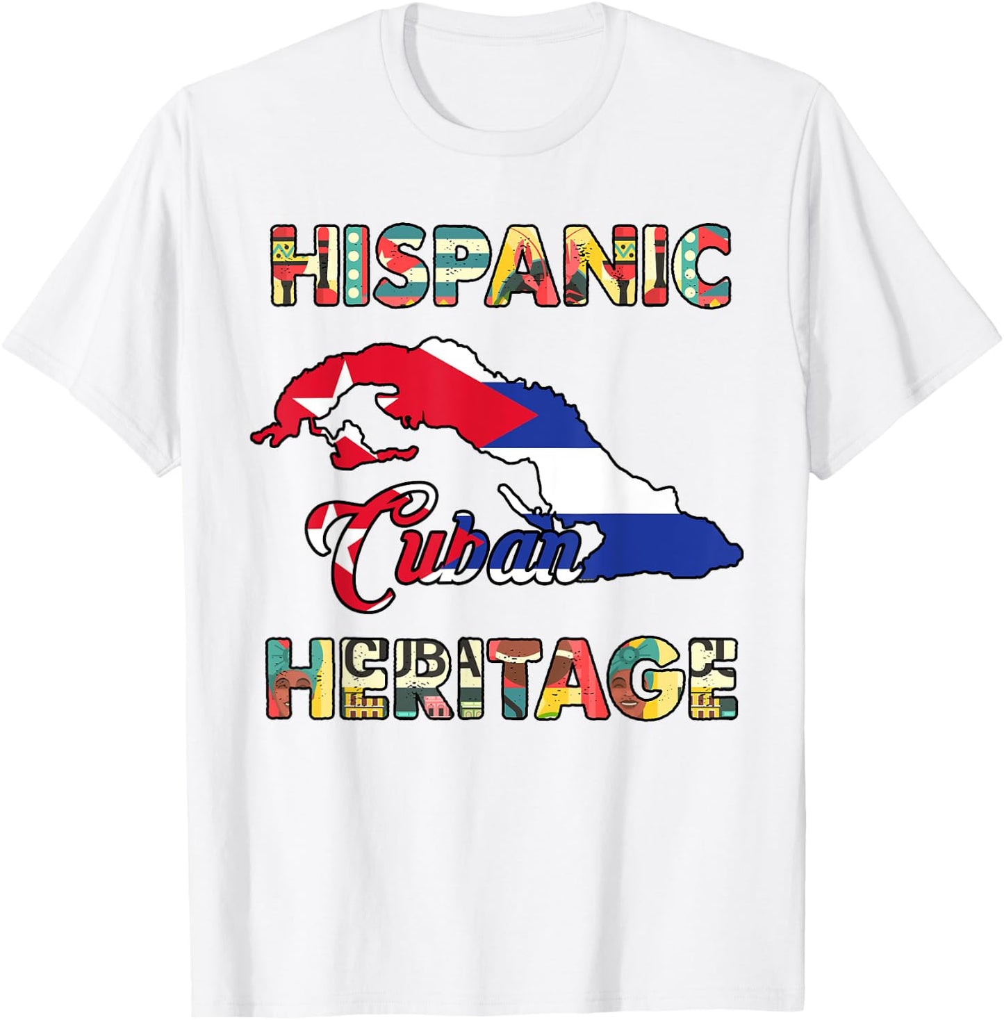 Cuba Hispanic Heritage Month Cuban Flag Men Women Cubanita T-Shirt - T-Shirt | White