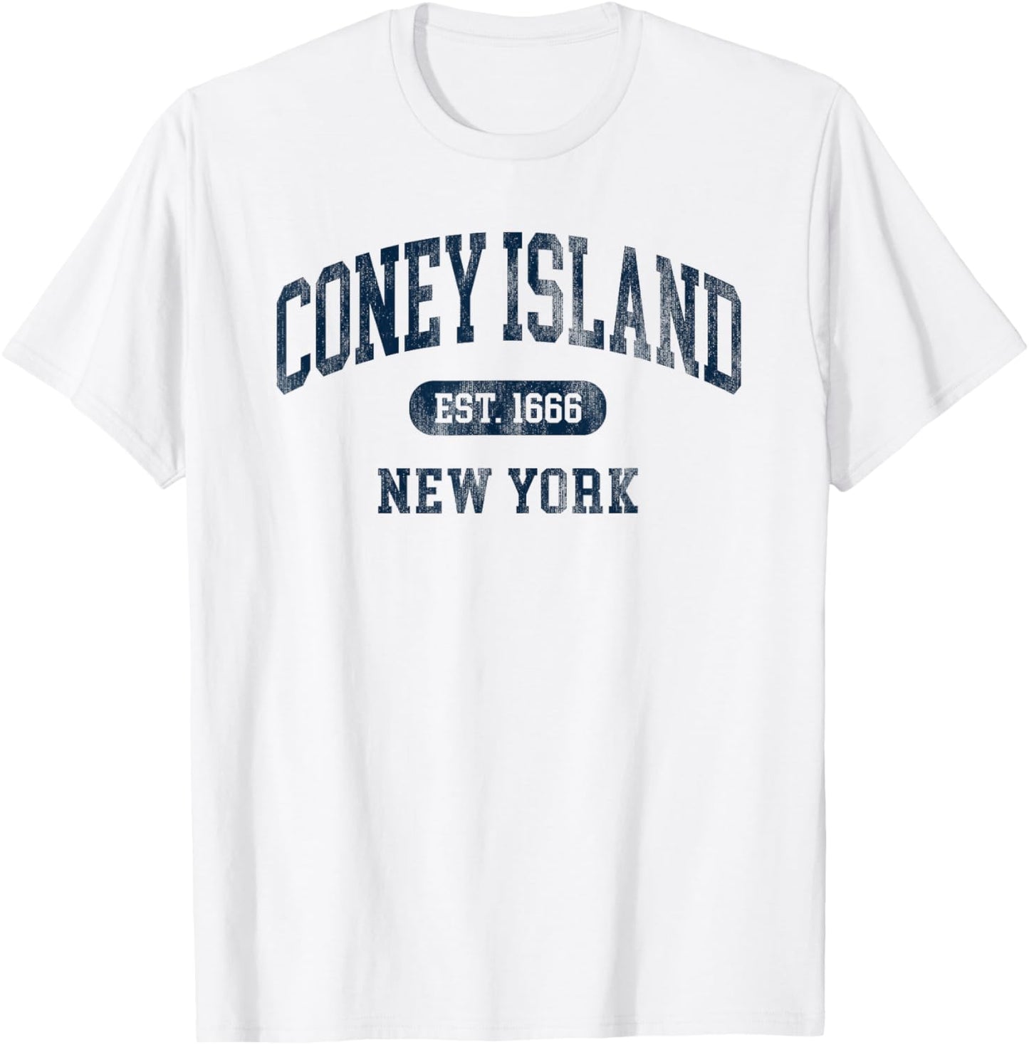 Coney Island New York Retro Preppy Throwback Souvenir T-Shirt - T-Shirt | White