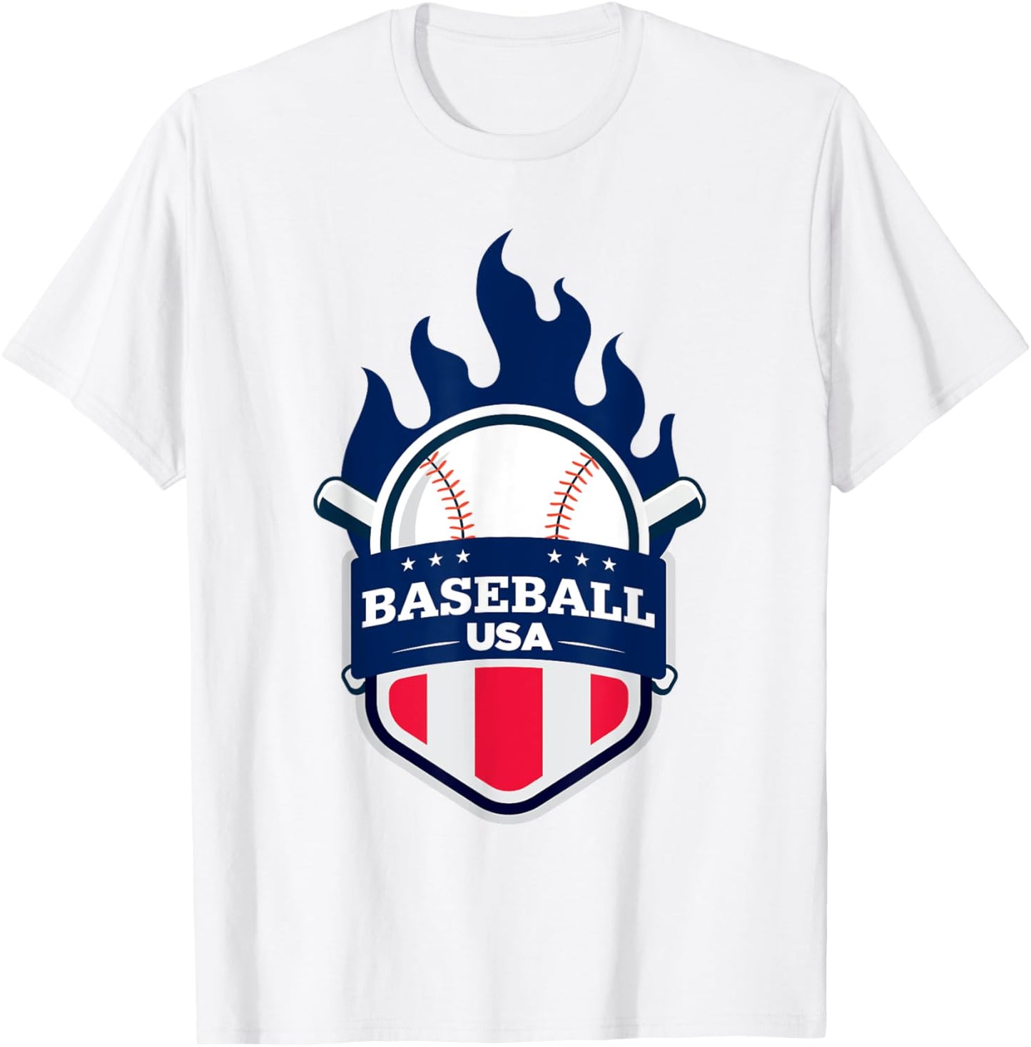 Baseball USA Support the Team Shirt USA Flag Playoff T-Shirt - T-Shirt | White
