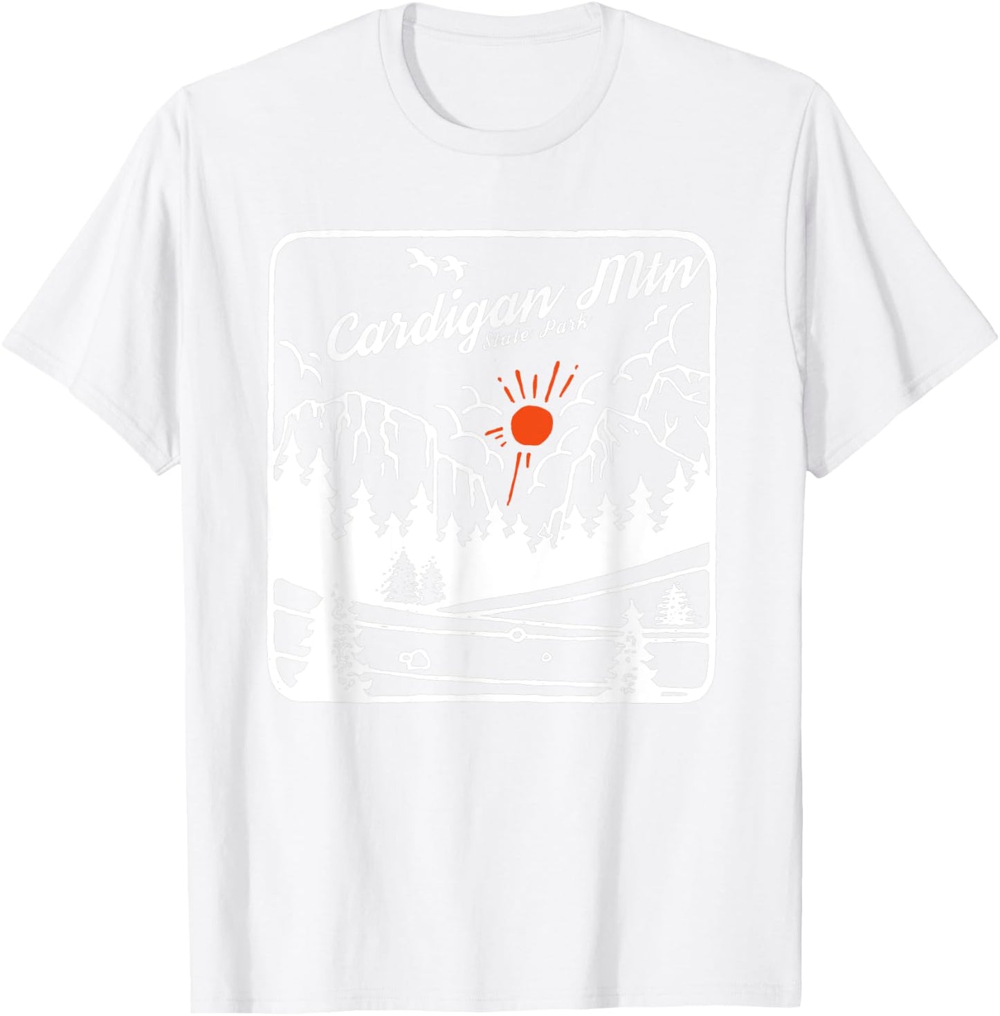 Cardigan Mountain State Park New Hampshire Modern Cool NH T-Shirt - T-Shirt | White