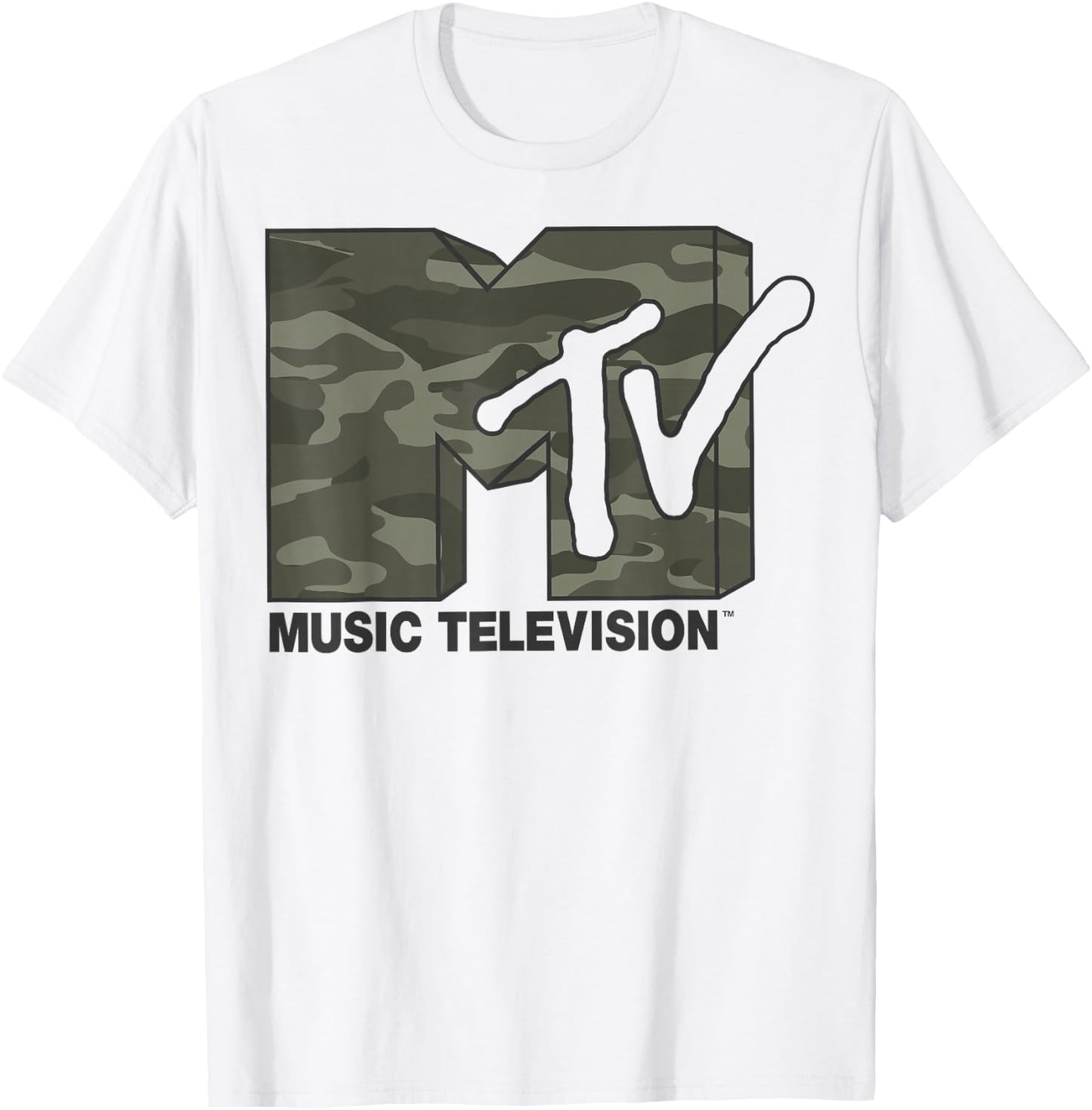 MTV Camouflage Logo Graphic T-Shirt - T-Shirt | White