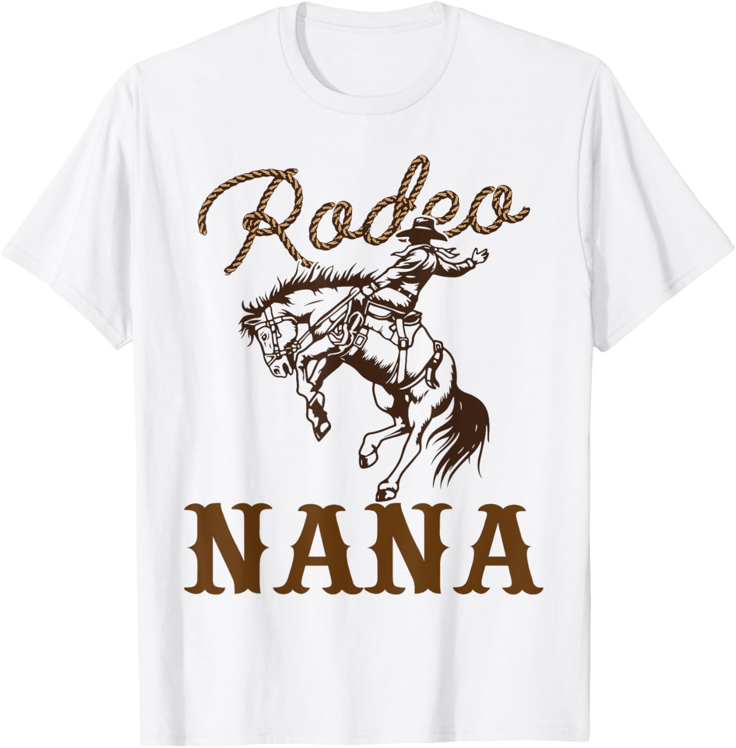 Nana Birthday Cowboy Cowgirl Western Rodeo Grandma Party T-Shirt - T-Shirt | White