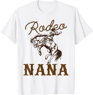 Nana Birthday Cowboy Cowgirl Western Rodeo Grandma Party T-Shirt - T-Shirt | White
