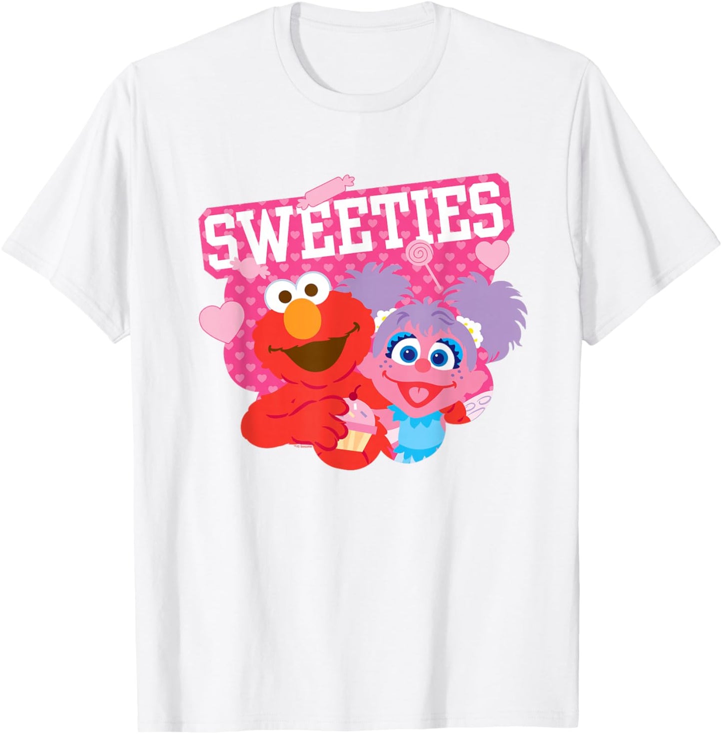 Sesame Street Valentine's Day Sweeties Elmo and Abby Cadabby T-Shirt - T-Shirt | White