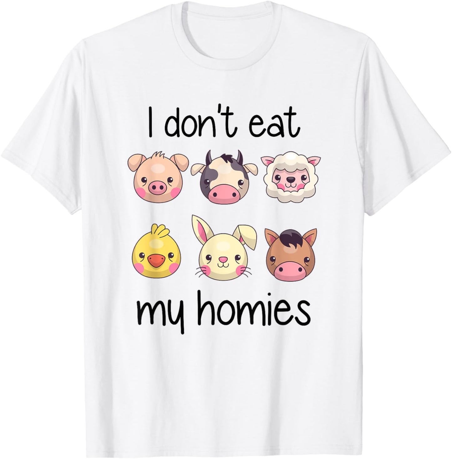 I Don't Eat My Homies Vegan Shirt Kids Toddler Boys Girls T-Shirt - T-Shirt | White