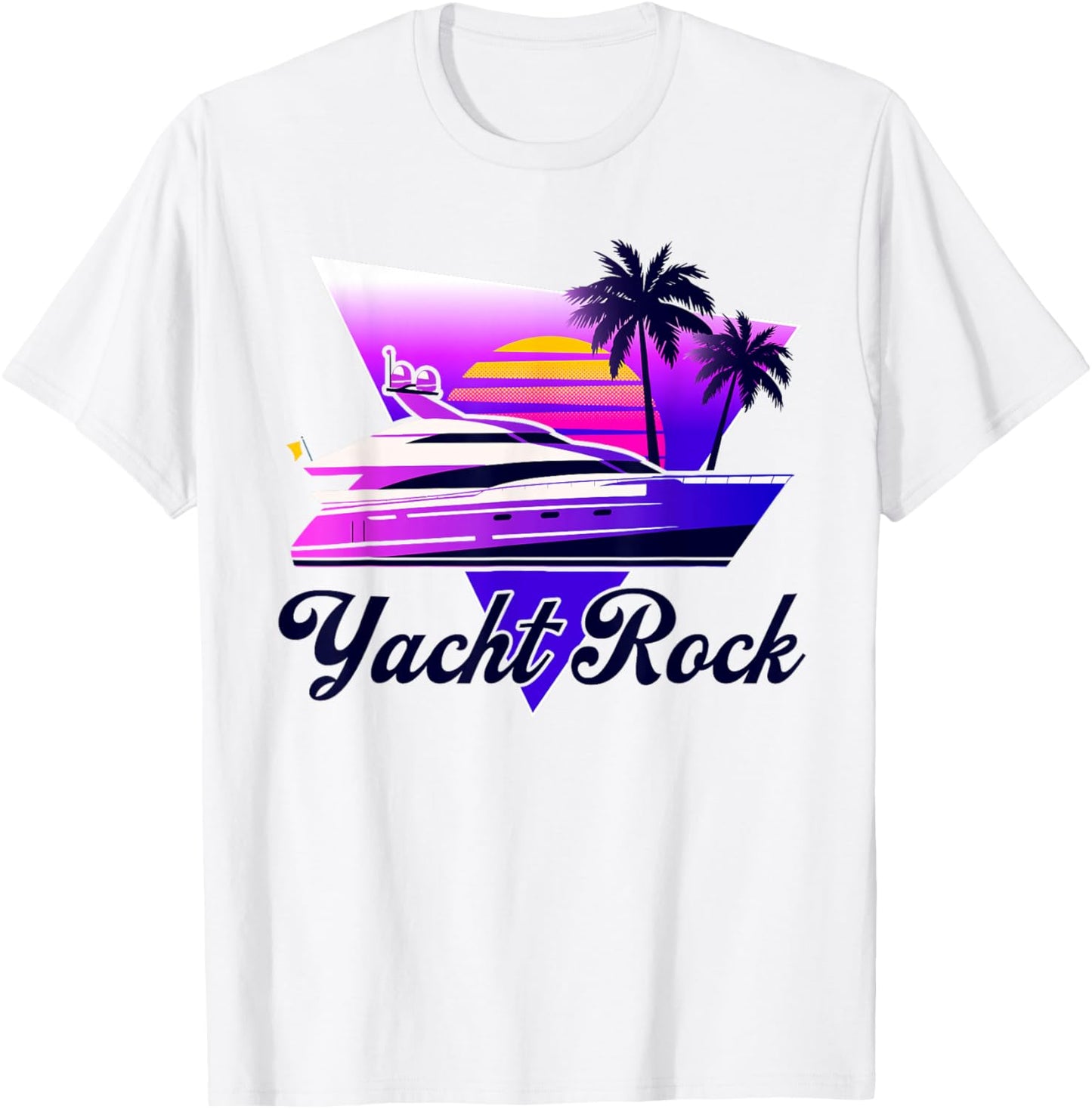 Yacht Rock Party Retro Style, 70s 80s Soft Rock Retro, Fun T-Shirt - T-Shirt | White