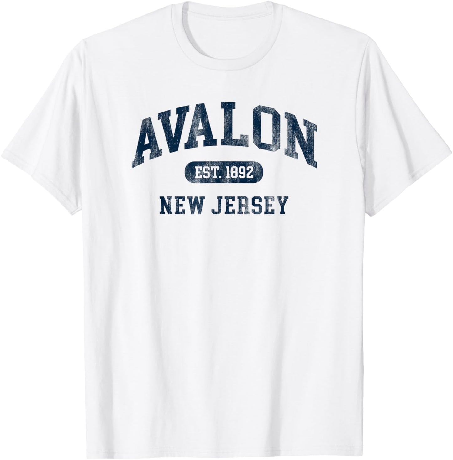 Vintage Avalon New Jersey Retro Preppy Throwback T-Shirt - T-Shirt | White
