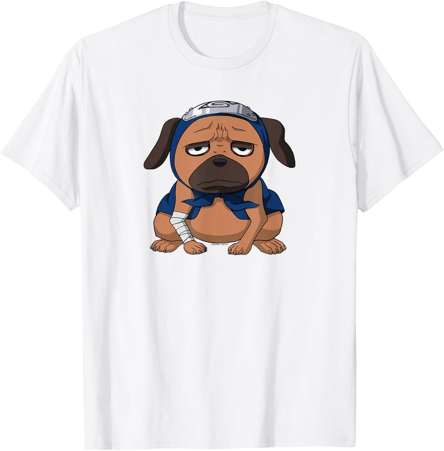 Naruto Shippuden Pakkun Ninja Hound Cute Dog Anime T-Shirt - T-Shirt | White