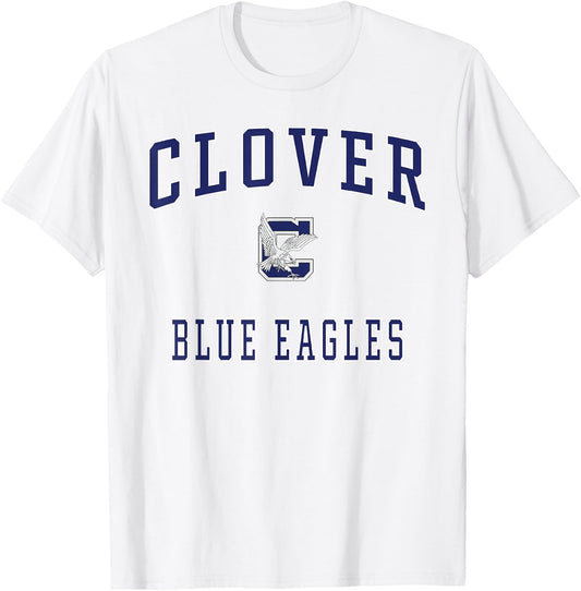 Clover High School Blue Eagles T-Shirt - T-Shirt | White