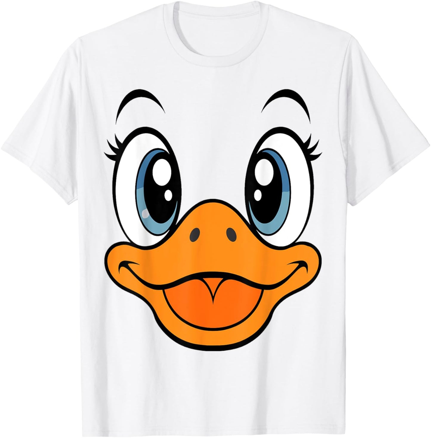 Cute Duck Face Funny Animal Costume Halloween T-Shirt - T-Shirt | White