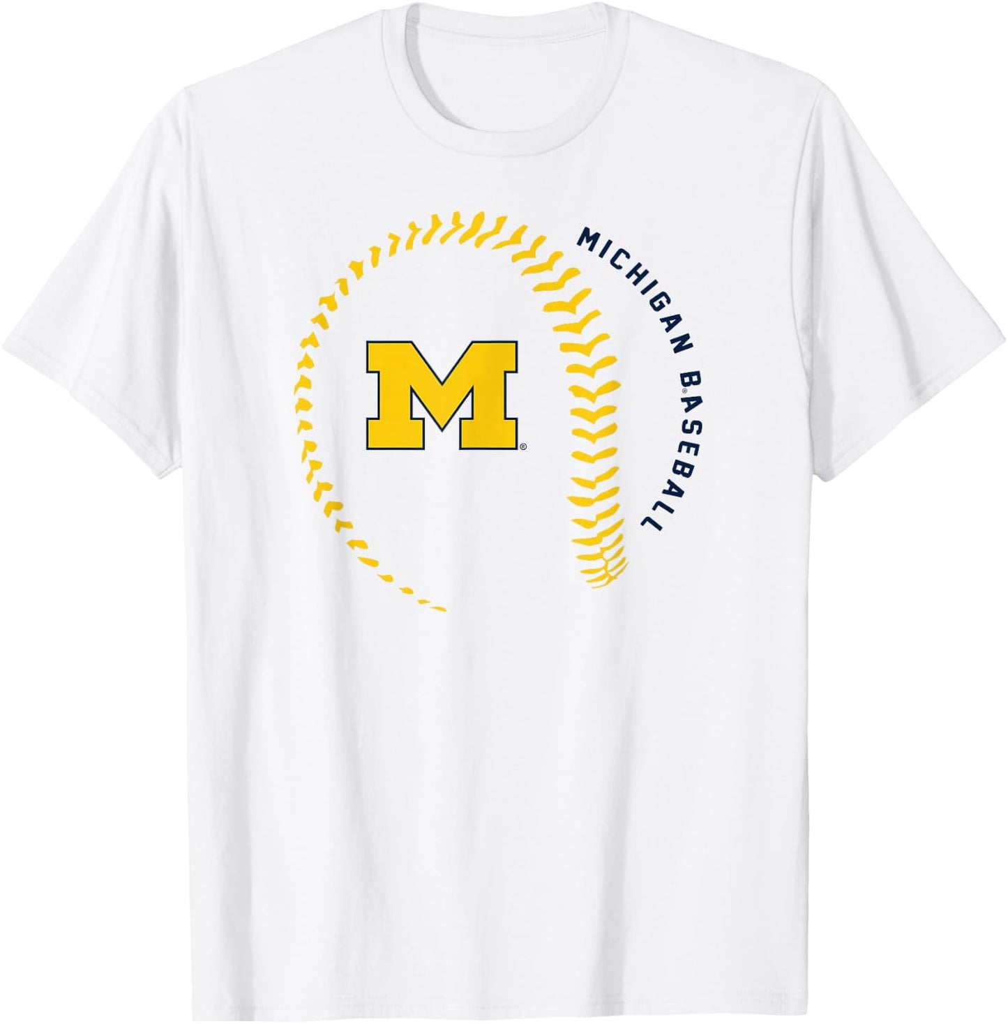 Michigan Wolverines Baseball Fastball White T-Shirt - T-Shirt | White