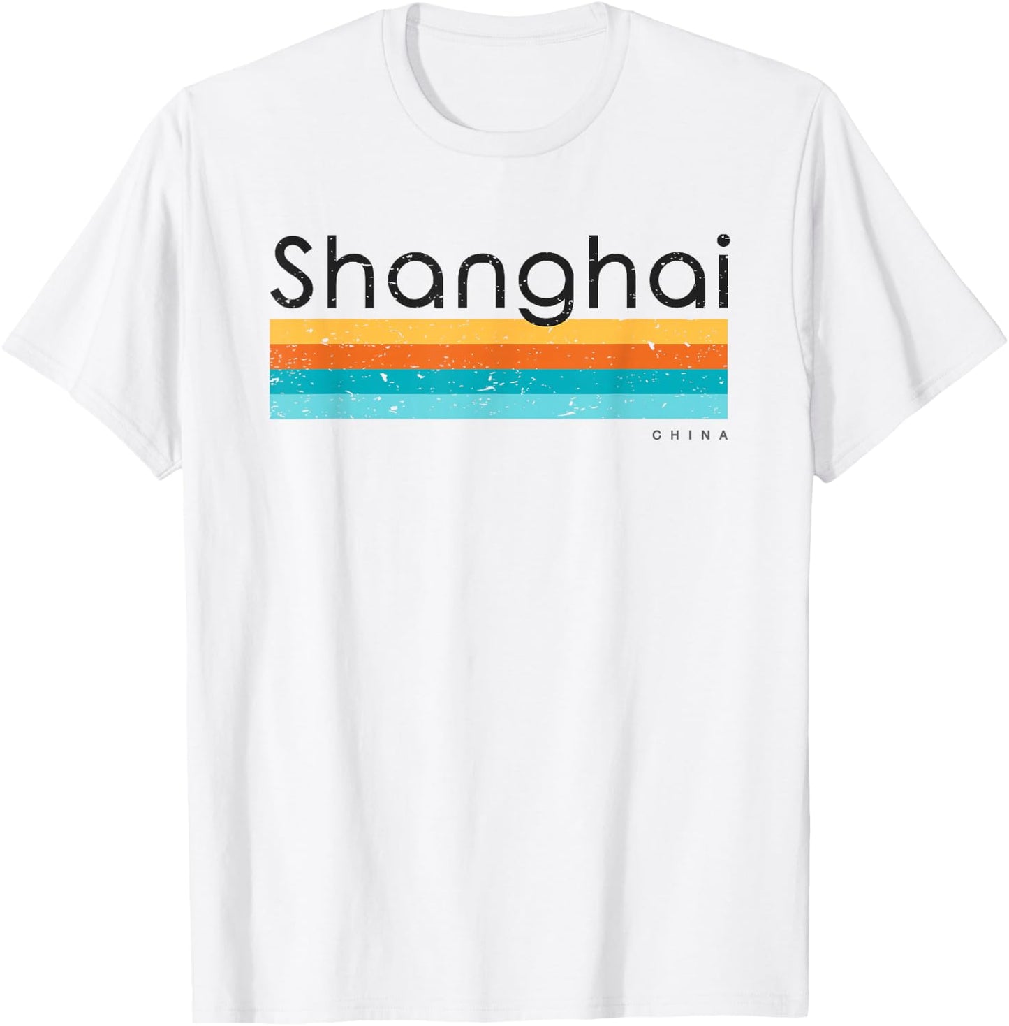 Vintage Shanghai China Retro Design T-Shirt - T-Shirt | White