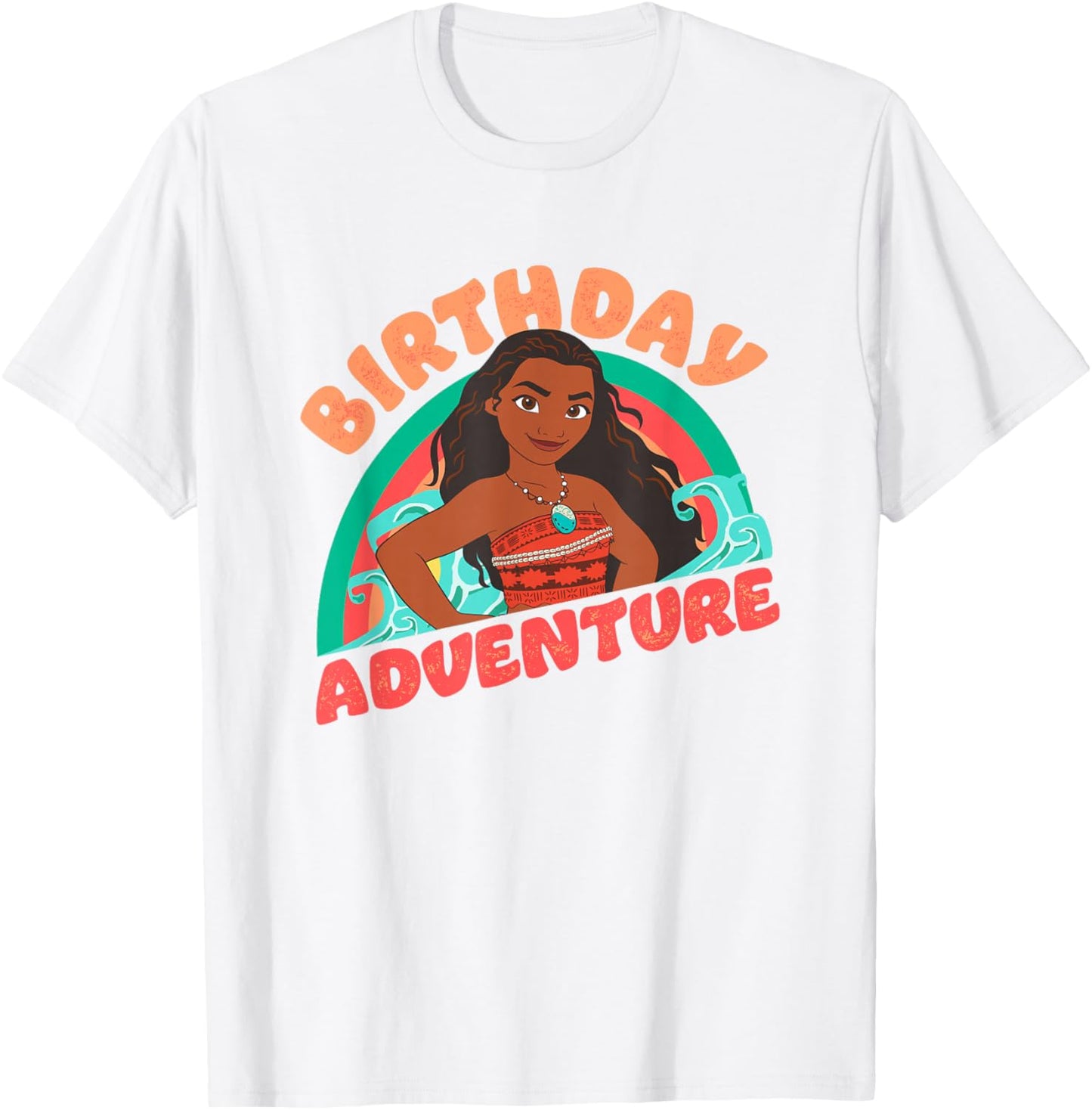 Disney Moana Brave Moana Birthday Adventure Big Chest Logo T-Shirt - T-Shirt | White