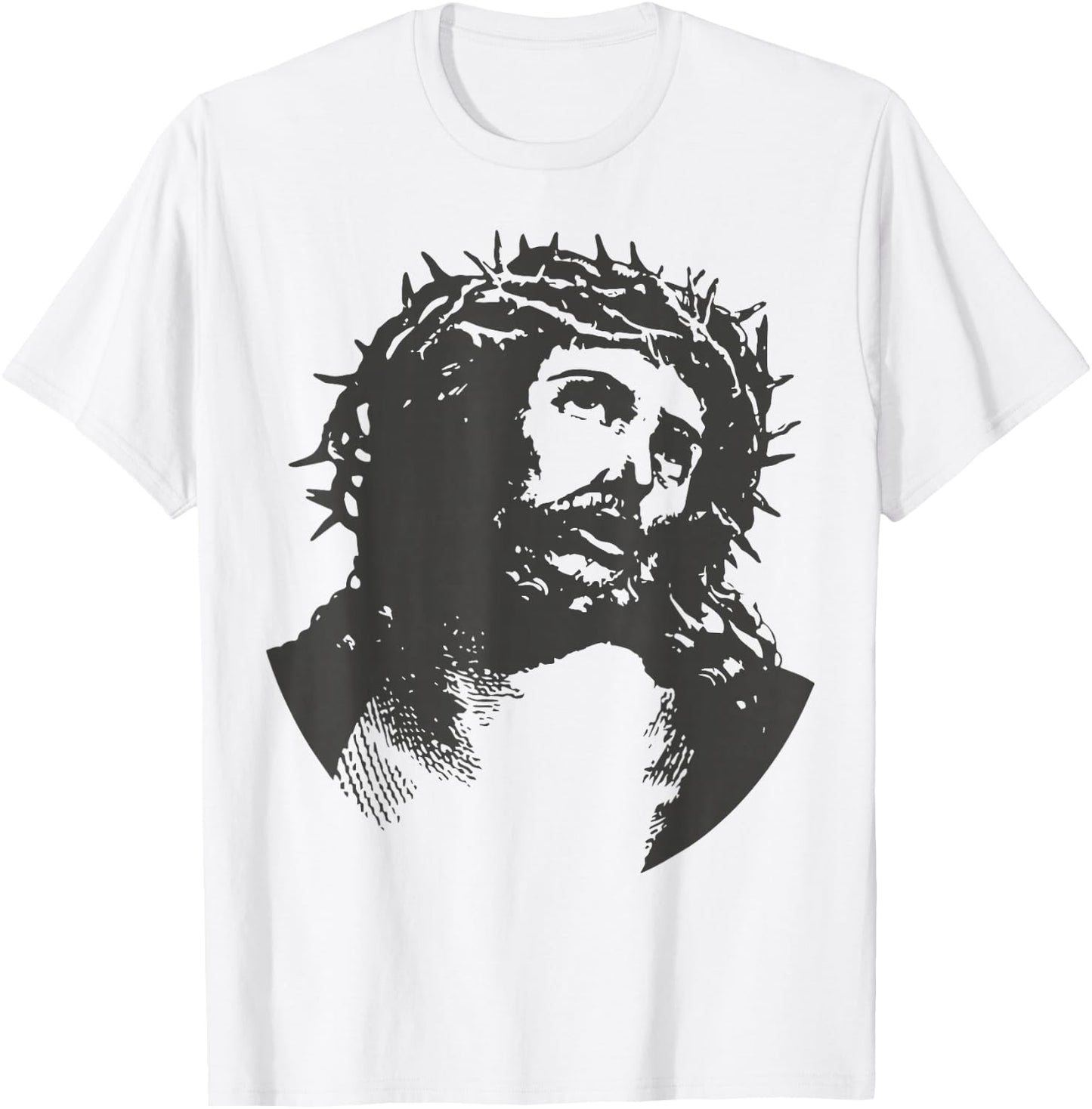 Jesus Christ Crucifix Crucified Easter Crown Thorns Catholic T-Shirt - T-Shirt | White