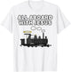 Steam Train, All Aboard With Jesus, Church Rail Enthusiast T-Shirt - T-Shirt | White