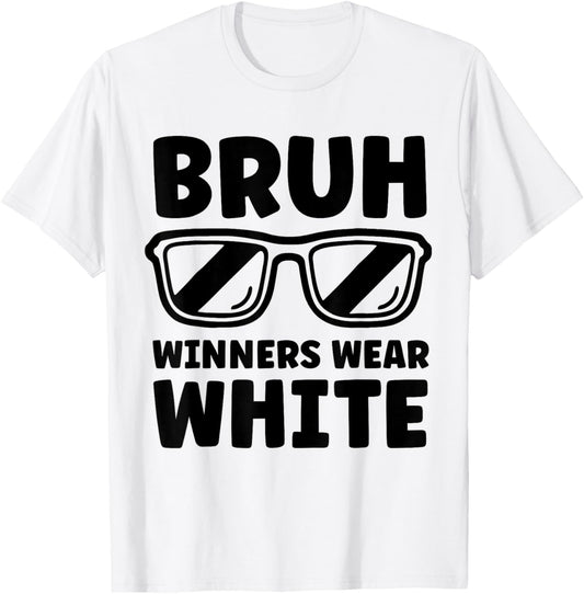 Winners Wear White Team Spirit Week Game Color Sports Day T-Shirt - T-Shirt | White