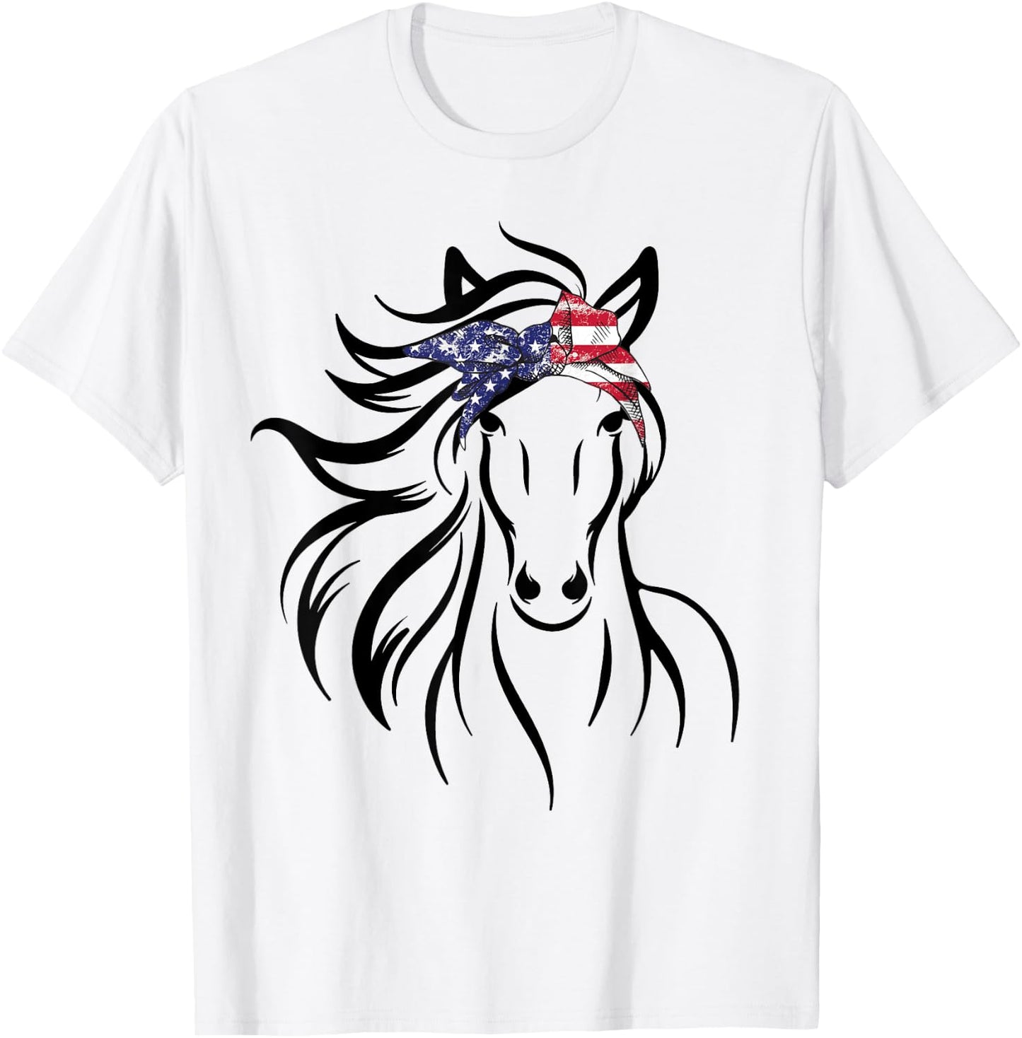 Women Horse Bandana for Horseback Riding Horse Lover T-Shirt - T-Shirt | White