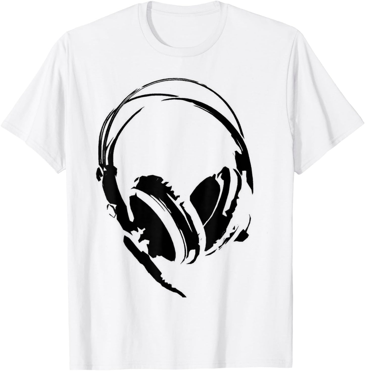Headphones Shirt Anime DJ Black Man Woman Child White T-Shirt - T-Shirt | White
