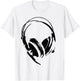 Headphones Shirt Anime DJ Black Man Woman Child White T-Shirt - T-Shirt | White