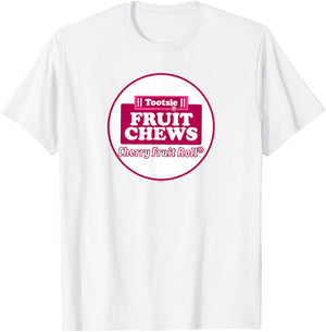 Tootsie Fruit Chews Cherry Fruit Roll Logo T-Shirt - T-Shirt | White